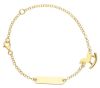 Immagine di Bracciale Cavallino dondolo oro giallo 18k | Tag personalizzato | 14+2 cm 