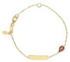 Picture of 18k yellow gold Ladybug Bracelet | Custom Tag | 12+2 cm