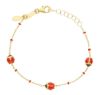 Immagine di Bracciale Coccinella oro giallo 18k e smalto | 12+2 cm