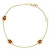 Immagine di Bracciale Coccinella oro giallo 18k e smalto | 14+2 cm 