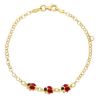 Immagine di Bracciale Coccinella oro giallo 18k e smalto | 16 cm 
