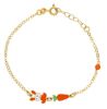 Imagen de Pulsera Conejo oro amarillo 18k y esmalte | 16 cm