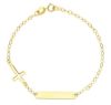 Immagine di Bracciale Croce oro giallo 18k | Tag Personalizzato I16,5 cm 