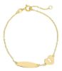 Picture of 18k yellow gold Heart & Lock Bracelet | Custom Tag | 16 cm