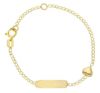Immagine di Bracciale Cuore oro giallo 18k | Tag personalizzato | 12+2 cm