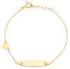 Imagen de Pulsera Corazón oro amarillo 18k | Tag personalizable | 14+2 cm