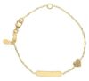 Immagine di Bracciale Cuore oro giallo 18k zirconi | Tag personalizzato | 12+2 cm 