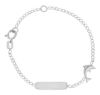 Imagen de Pulsera Delfín oro blanco 18k | Placa personalizable | 12+2 cm