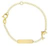 Imagen de Pulsera Delfín oro amarillo 18k | Tag personalizado | 12+2 cm