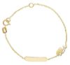 Imagen de Pulsera Delfín oro amarillo 18k | Tag personalizado | 12+2 cm