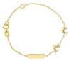 Imagen de Pulsera Delfín oro amarillo 18k | Tag personalizado | 14,5 cm