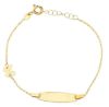 Immagine di Bracciale Farfalla oro giallo 18k | Tag personalizzato | 14+2 cm 