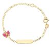 Imagen de Pulsera Mariposa oro amarillo 18k y esmalte | 16 cm