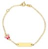 Picture of Enamel Butterfly Bracelet | 18k gold | Custom Tag | 14+2 cm