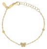 Picture of Zircons Butterflies Bracelet | 18k yellow gold | 12+2 cm