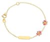 Picture of Enamel Butterflies Bracelet | 18k gold | Custom Tag | 16 cm
