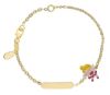 Immagine di Bracciale Fatina oro giallo 18k smalto | Tag personalizzato | 12+2 cm