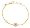 Picture of Enamel Owl Bracelet | 18k yellow gold | 12+2 cm