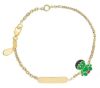 Imagen de Pulsera Baby Hulk oro amarillo 18k esmalte | Tag personalizado | 12+2 cm