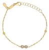 Picture of Zircons Infinity Bracelet | 18k yellow gold | 12+2 cm