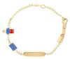 Picture of Enamel Lego Bracelet | 18k gold | Custom Tag | 12+2 cm