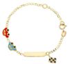 Picture of Enamel Car Bracelet | 18k gold | Customized Tag | 16 cm
