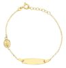 Immagine di Bracciale Medaglia Miracolosa oro giallo 18k | Tag personalizzato | 14+2 cm 