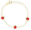 Picture of Enamel Apples Bracelet | 18k yellow gold | 12+2 cm