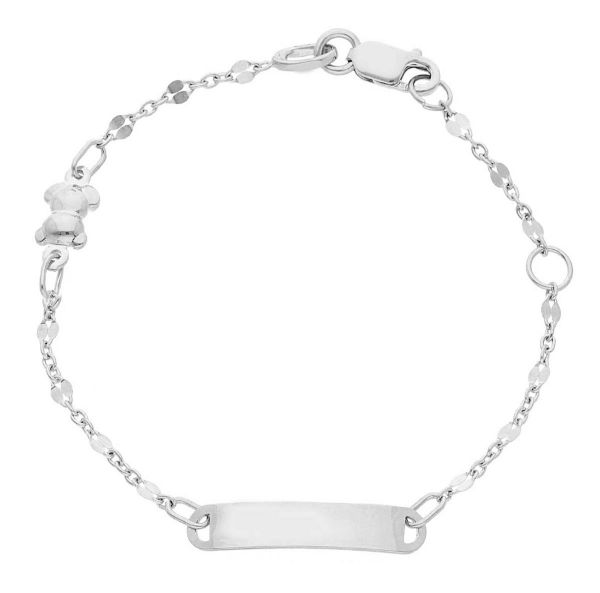 Immagine di Bracciale Orsetto oro bianco 18k | 14 cm 
