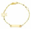 Picture of 18k yellow gold Teddy Bear Bracelet | Customized Tag | 14 cm