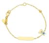 Imagen de Pulsera Oso oro 18k y esmalte | Tag personalizable | 13 cm