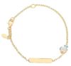 Immagine di Bracciale Pesciolino oro giallo 18k smalto | Tag personalizzato | 14 cm 