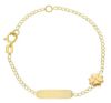 Immagine di Bracciale Quadrifoglio oro giallo 18k | Tag personalizzato | 12+2 cm
