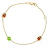 Picture of Enamel four-leaf Clover Bracelet | 18k yellow gold | 14+2 cm