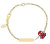 Imagen de Pulsera Baby Spiderman oro 18k esmalte | Tag personalizado | 12+2 cm
