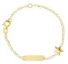 Imagen de Pulsera Estrella oro amarillo 18k | Placa personalizable | 12+2 cm