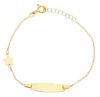 Immagine di Bracciale Stella oro giallo 18k | Tag personalizzato | 14+2 cm 