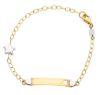 Picture of 18k bicolor gold Star Bracelet | Customized Tag | 15,5 cm