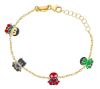 Imagen de Pulsera Superhéroes oro amarillo 18k y esmalte | 12+2 cm
