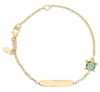 Imagen de Pulsera Tortuga oro 18k esmalte | Tag personalizado | 16 cm