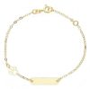 Imagen de Pulsera Pata oro amarillo 9k | Placa personalizable | 14+2 cm