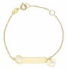 Imagen de Pulsera Patita charm oro 9k | Placa personalizable | 12+2 cm
