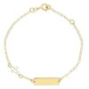 Imagen de Pulsera niño Avión oro amarillo 9k | Placa personalizable | 14+2 cm