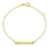 Picture of 9k yellow gold Figaro link kids' Bracelet | Custom Tag | 12+2 cm