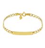 Imagen de Pulsera malla Barbada oro 9k | Tag personalizado | 15 cm