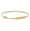 Picture of 9k yellow gold boys' tubular Bracelet | Custom Tag | 16 cm