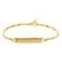 Picture of 9k yellow gold boys' tubular Bracelet | Custom Tag | 16 cm