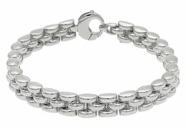 Imagen de Pulsera malla Cartier Panthère oro blanco 18k | 19 cm