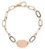 Immagine di Bracciale con Medaglia personalizzata oro rosa 18k | 19 cm 