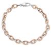 Picture of 18k rose / white gold fancy link women's Bracelet | 19 cm